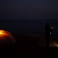 Night falls on our camp
